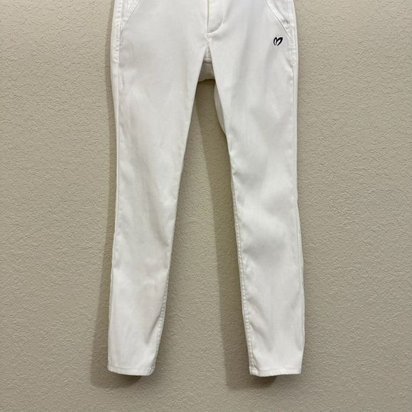MASTER BUNNY EDITION Womens White Golf Skinny Khaki Pants JAPAN MADE - Picture 8 of 15